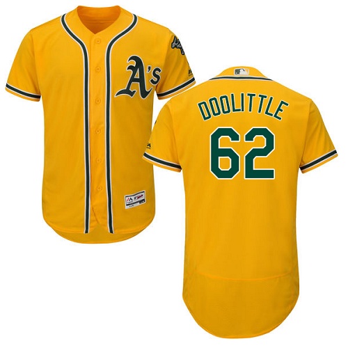 Athletics #62 Sean Doolittle Gold Flexbase Authentic Collection Stitched MLB Jersey Athletics #62 Sean Doolittle Gold Flexbase Authentic Collection Stitched MLB Jersey