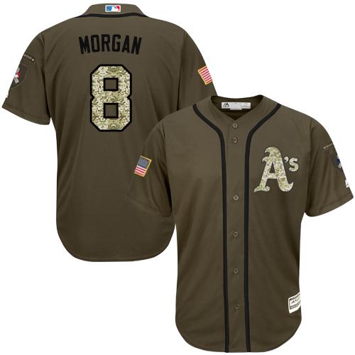 Athletics #8 Joe Morgan Green Salute to Service Stitched MLB Jersey Athletics #8 Joe Morgan Green Salute to Service Stitched MLB Jersey