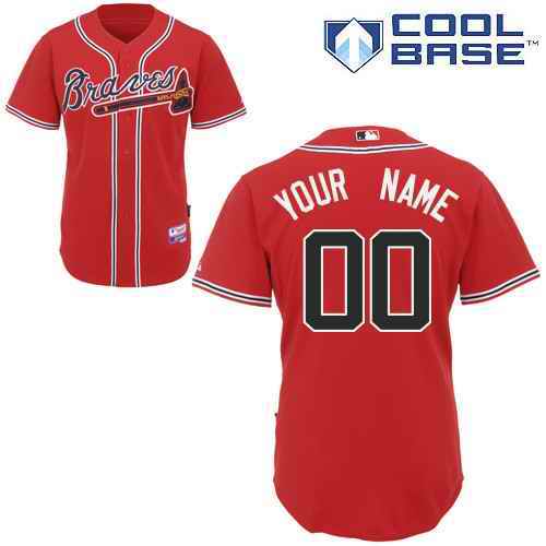 Atlanta Braves Red Red Man Custom Jerseys