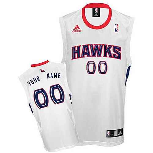 Atlanta Hawks Custom White Adidas Jersey