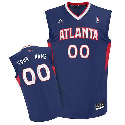 Atlanta Hawks Youth Custom Blue V-Neck Jersey