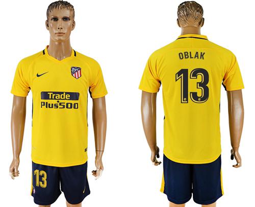 Atletico Madrid #13 Oblak Away Soccer Club Jersey Atletico Madrid #13 Oblak Away Soccer Club Jersey