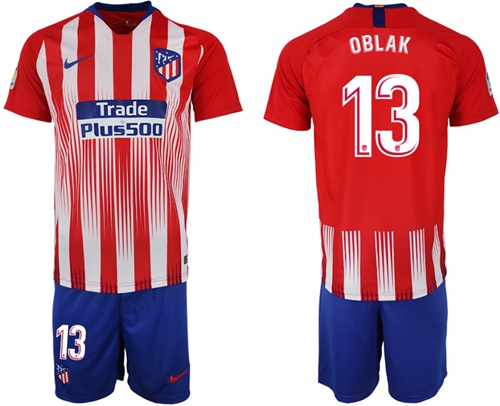 Atletico Madrid #13 Oblak Home Soccer Club Jersey Atletico Madrid #13 Oblak Home Soccer Club Jersey