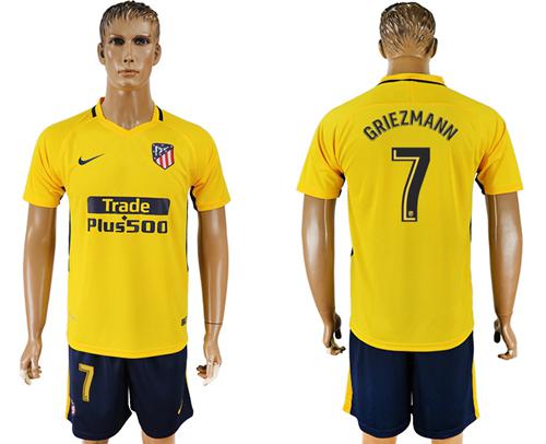 Atletico Madrid #7 Griezmann Away Soccer Club Jersey Atletico Madrid #7 Griezmann Away Soccer Club Jersey
