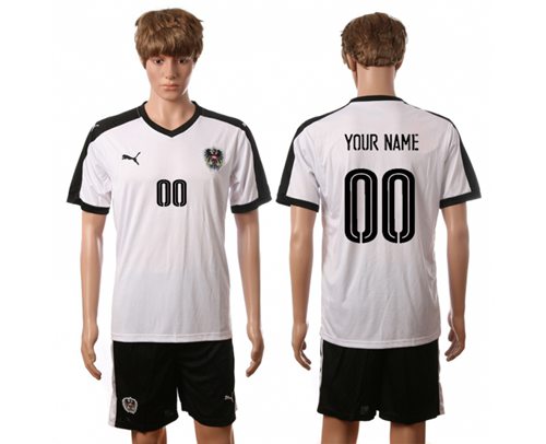 Austria Personalized Away Soccer Country Jersey Austria Personalized Away Soccer Country Jersey