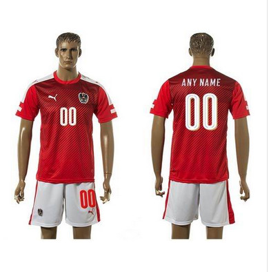 Austria Personalized Home Soccer Country Jersey