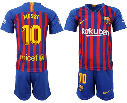 Barcelona #10 Messi Home Kid Soccer Club Jersey Barcelona #10 Messi Home Kid Soccer Club Jersey