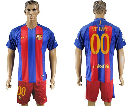 Barcelona Personalized Home Soccer Club Jersey Barcelona Personalized Home Soccer Club Jersey