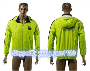 Barcelona Soccer Jackets Shiny Green