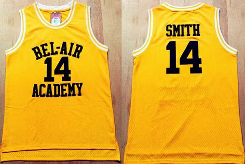 Bel-Air Academy #14 Smith Gold Stitched Basketball Jersey Bel-Air Academy #14 Smith Gold Stitched Basketball Jersey