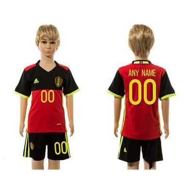 Belgium Personalized Home Kid Soccer Country Jersey