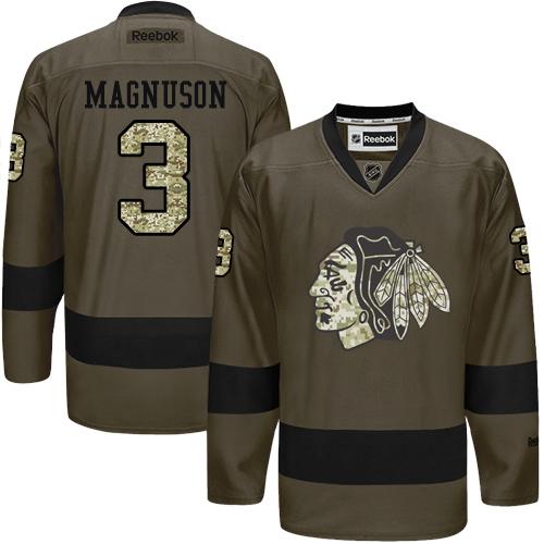 Blackhawks #3 Keith Magnuson Green Salute to Service Stitched NHL Jersey Blackhawks #3 Keith Magnuson Green Salute to Service Stitched NHL Jersey