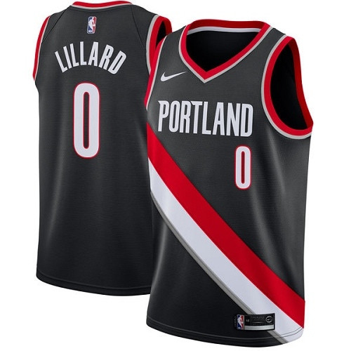 Blazers #0 Damian Lillard Black Women's Basketball Swingman Icon Edition Jersey