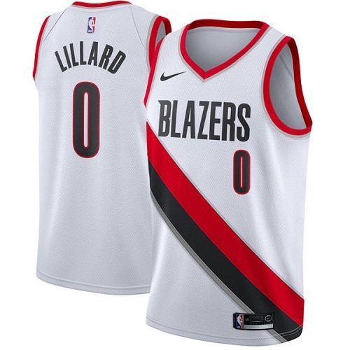 Blazers #0 Damian Lillard White Women's Basketball Swingman Association Edition Jersey