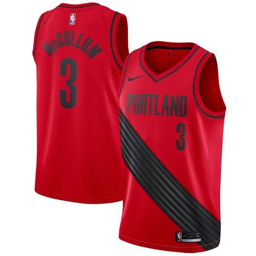 Blazers #3 C.J. McCollum Red Women's Basketball Swingman Statement Edition Jersey
