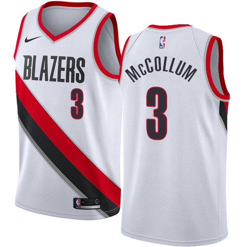 Blazers #3 C.J. McCollum White Women's Basketball Swingman Association Edition Jersey
