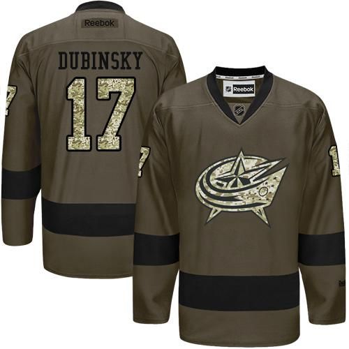Blue Jackets #17 Brandon Dubinsky Green Salute to Service Stitched NHL Jersey Blue Jackets #17 Brandon Dubinsky Green Salute to Service Stitched NHL Jersey