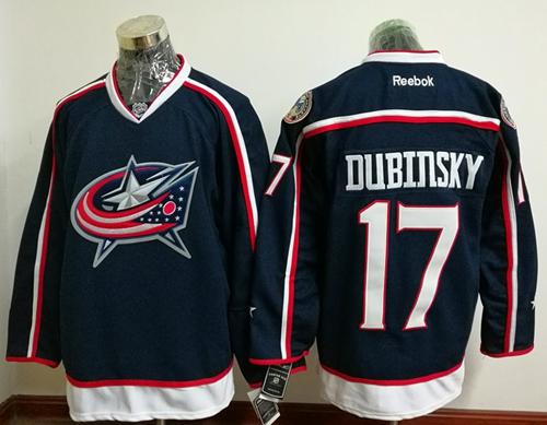 Blue Jackets #17 Brandon Dubinsky Navy Blue Home Stitched NHL Jersey Blue Jackets #17 Brandon Dubinsky Navy Blue Home Stitched NHL Jersey
