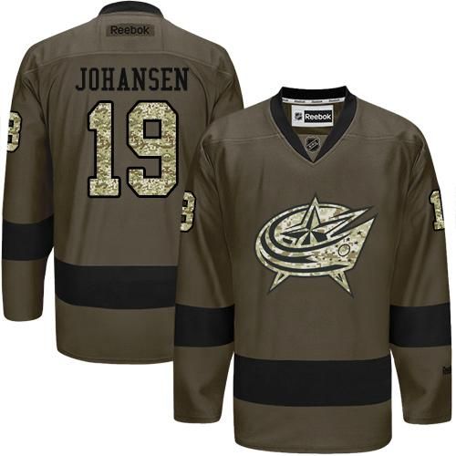 Blue Jackets #19 Ryan Johansen Green Salute to Service Stitched NHL Jersey Blue Jackets #19 Ryan Johansen Green Salute to Service Stitched NHL Jersey