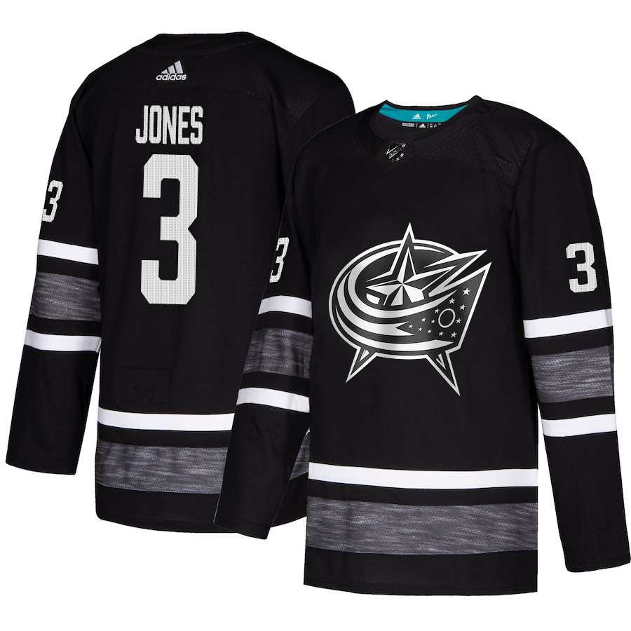 Blue Jackets #3 Seth Jones Black Authentic 2019 All-Star Stitched Youth Hockey Jersey