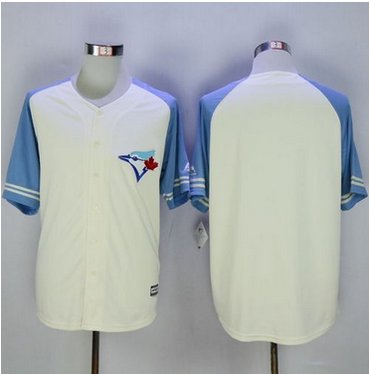 Blue Jays Blank CreamBlue Exclusive New Cool Base Stitched MLB Jersey
