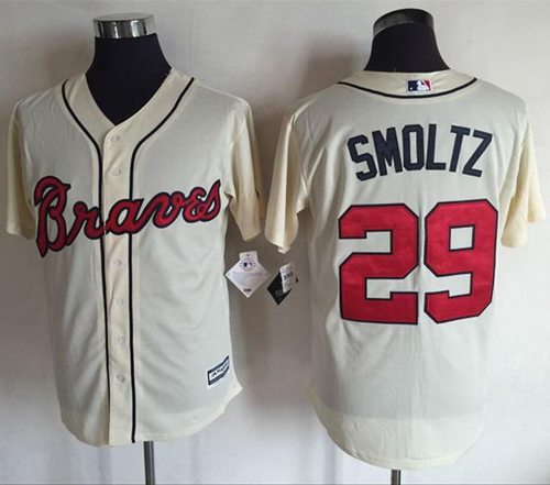 Braves #29 John Smoltz Cream New Cool Base Stitched MLB Jersey Braves #29 John Smoltz Cream New Cool Base Stitched MLB Jersey