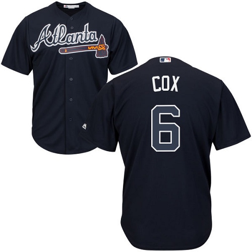 Braves #6 Bobby Cox Navy Blue Cool Base Stitched Youth MLB Jersey Braves #6 Bobby Cox Navy Blue Cool Base Stitched Youth MLB Jersey