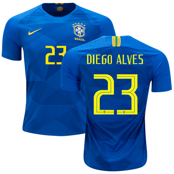 Brazil #23 Diego Alves Away Soccer Country Jersey Brazil #23 Diego Alves Away Soccer Country Jersey