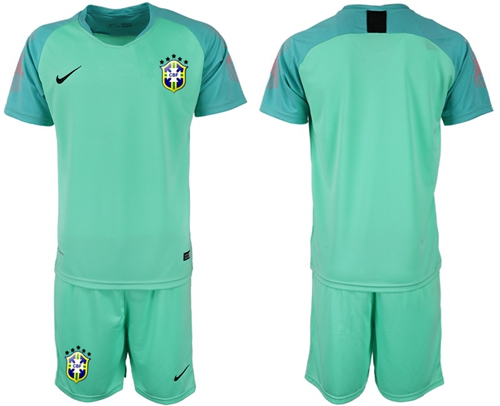 Brazil Blank Green Goalkeeper Soccer Country Jersey Brazil Blank Green Goalkeeper Soccer Country Jersey