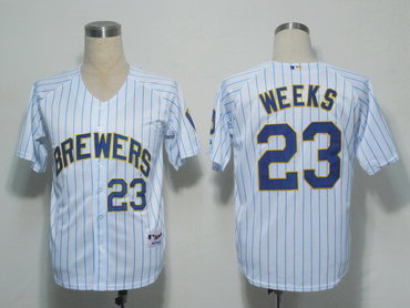 Brewers #2 Scooter Gennett White Strip Flexbase Authentic Collection Stitched MLB Jersey