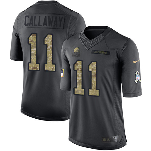 Browns #11 Antonio Callaway Black Youth Stitched Football Limited 2016 Salute to Service Jersey Browns #11 Antonio Callaway Black Youth Stitched Football Limited 2016 Salute to Service Jersey