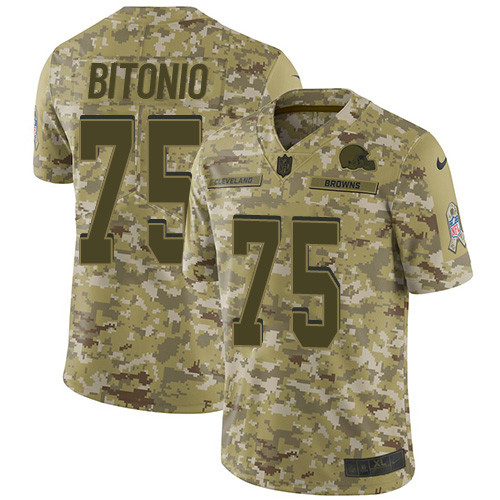 Browns #75 Joel Bitonio Camo Youth Stitched Football Limited 2018 Salute to Service Jersey Browns #75 Joel Bitonio Camo Youth Stitched Football Limited 2018 Salute to Service Jersey