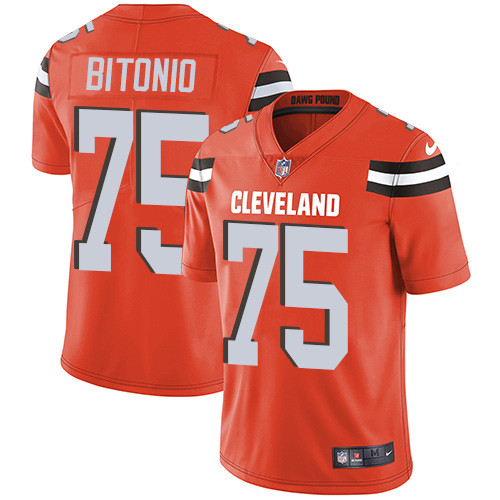 Browns #75 Joel Bitonio Orange Alternate Youth Stitched Football Vapor Untouchable Limited Jersey Browns #75 Joel Bitonio Orange Alternate Youth Stitched Football Vapor Untouchable Limited Jersey