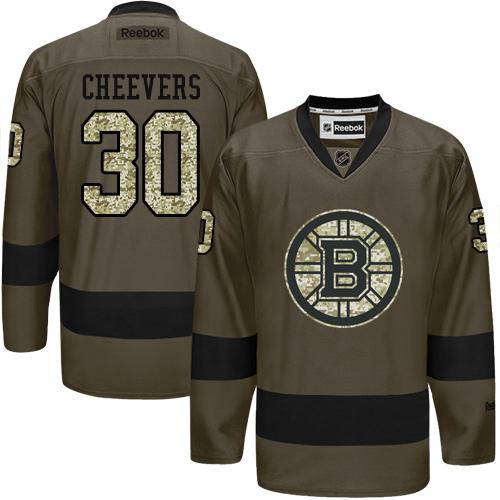 Bruins #30 Gerry Cheevers Green Salute to Service Stitched NHL Jersey Bruins #30 Gerry Cheevers Green Salute to Service Stitched NHL Jersey