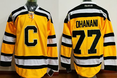 Bruins #77 Dhanani Yellow C Stitched NHL Jersey Bruins #77 Dhanani Yellow C Stitched NHL Jersey