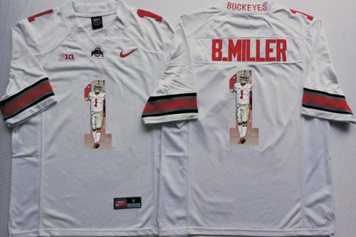 Buckeyes #1 Braxton Miller White Player Fashion Stitched NCAA Jersey Buckeyes #1 Braxton Miller White Player Fashion Stitched NCAA Jersey