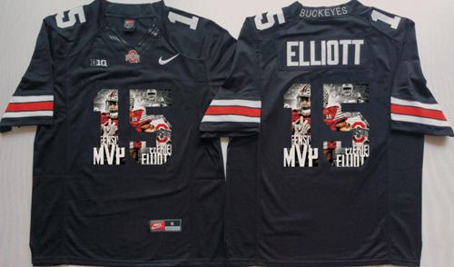 Buckeyes #15 Ezekiel Elliott Black Player Fashion Stitched NCAA Jersey Buckeyes #15 Ezekiel Elliott Black Player Fashion Stitched NCAA Jersey