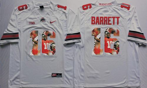 Buckeyes #16 J. T. Barrett White Player Fashion Stitched NCAA Jersey Buckeyes #16 J. T. Barrett White Player Fashion Stitched NCAA Jersey