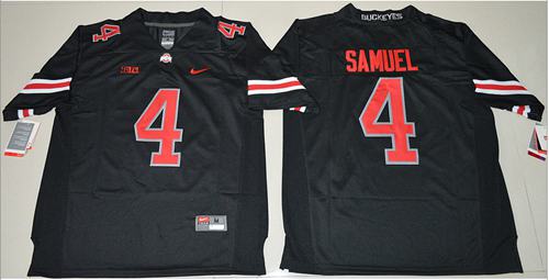 Buckeyes #4 Curtis Samuel Black(Red No.) Limited Stitched NCAA Jersey Buckeyes #4 Curtis Samuel Black(Red No.) Limited Stitched NCAA Jersey