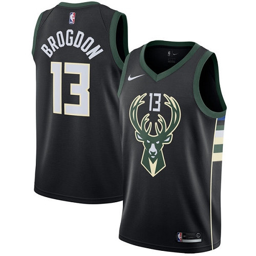 Bucks #13 Malcolm Brogdon Black Women's Basketball Swingman Statement Edition Jersey