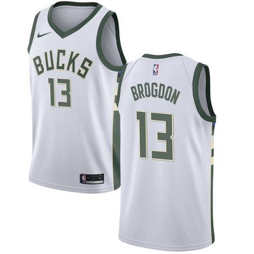 Bucks #13 Malcolm Brogdon White Women's Basketball Swingman Association Edition Jersey