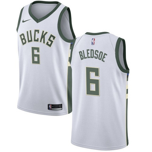 Bucks #6 Eric Bledsoe White Women's Basketball Swingman Association Edition Jersey