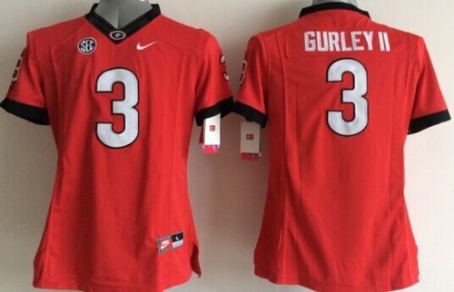 Bulldogs #3 Todd Gurley II Red Women's Stitched NCAA Jersey Bulldogs #3 Todd Gurley II Red Women's Stitched NCAA Jersey