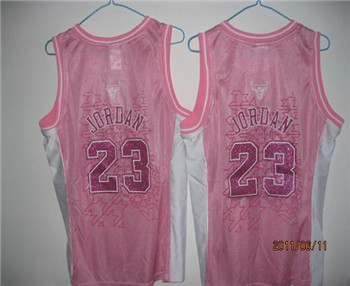 Bulls #23 Michael Jordan Pink Fashion Women's Stitched NBA Jersey Bulls #23 Michael Jordan Pink Fashion Women's Stitched NBA Jersey