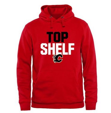 Calgary Flames Top Shelf Pullover Hoodie Scarlet