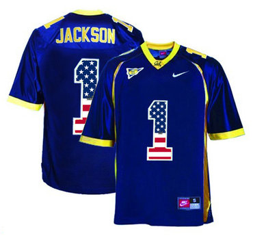 California Golden Bears 1 DeSean Jackson Navy USA Flag College Football Jersey