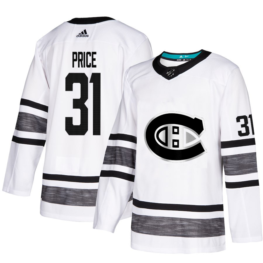 Canadiens #31 Carey Price White Authentic 2019 All-Star Stitched Youth Hockey Jersey