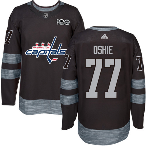 Capitals #77 T.J Oshie Black 1917-2017 100th Anniversary Stitched NHL Jersey Capitals #77 T.J Oshie Black 1917-2017 100th Anniversary Stitched NHL Jersey