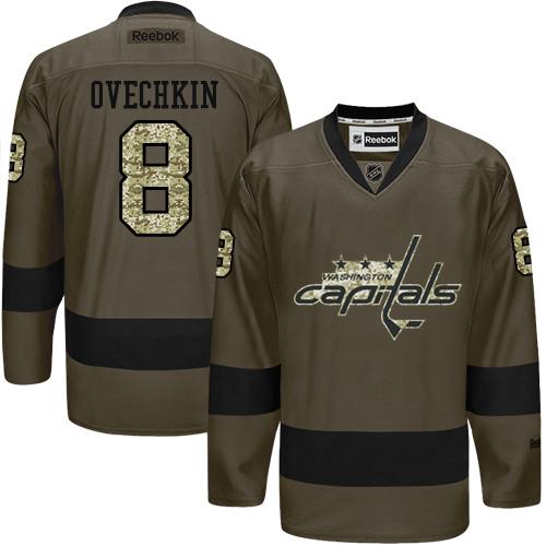 Capitals #8 Alex Ovechkin Green Salute to Service Stitched NHL Jersey Capitals #8 Alex Ovechkin Green Salute to Service Stitched NHL Jersey