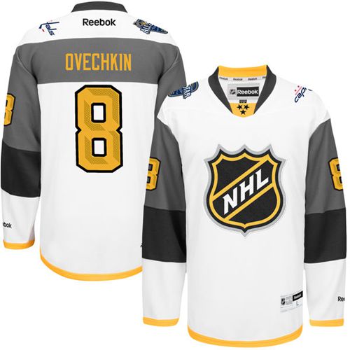 Capitals #8 Alex Ovechkin White 2016 All Star Stitched NHL Jersey